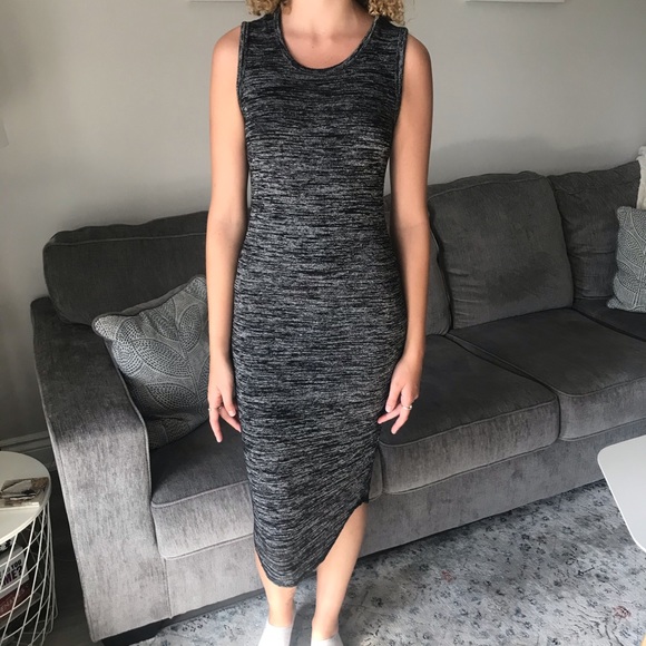 Aritizia Wilfred Free BRUNI Dress Heather Black - Picture 1 of 7